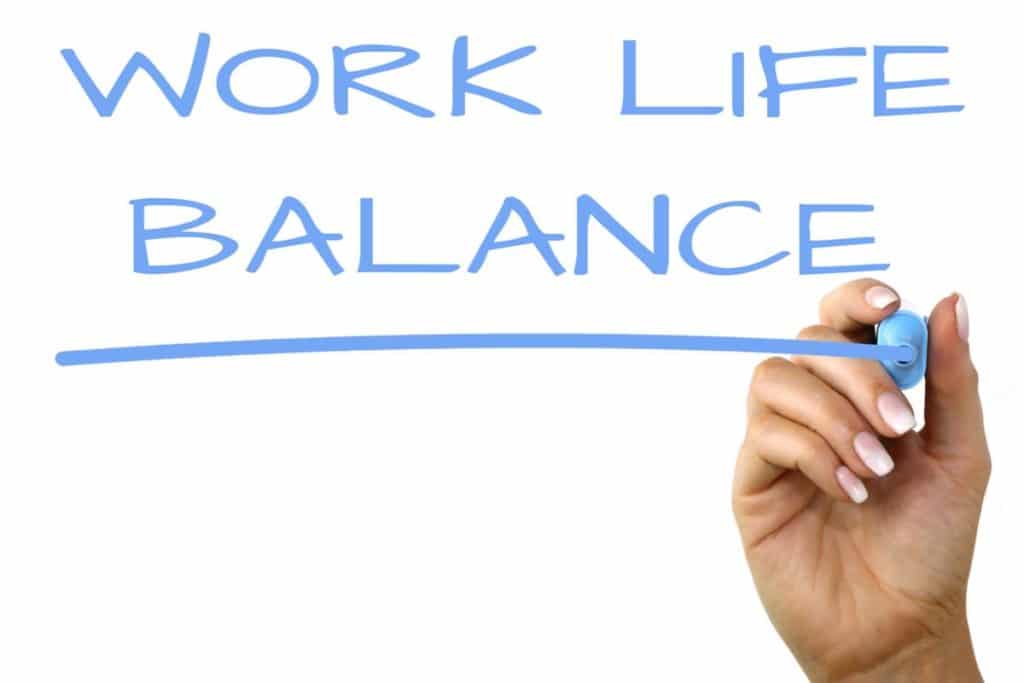Work Life Balance written on a board