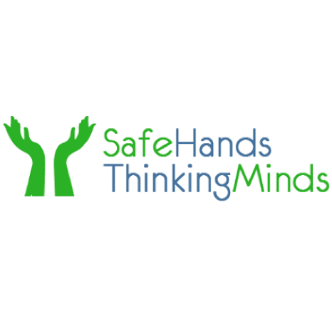 Safe hands thinking minds website logo