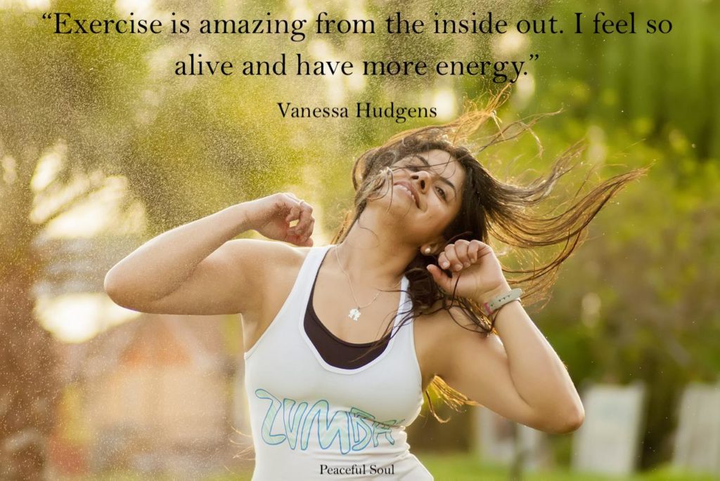 Woman stretching after exercise - “Exercise is amazing from the inside out. I feel so alive and have more energy.” Vanessa Hudgens - Quotes about Exercise